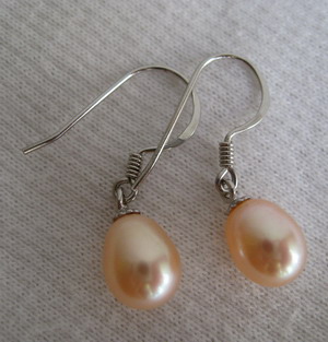 100% natural pearl earring top grade OEM
